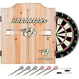Trademark Gameroom NHL7010-NP NHL Dart Cabinet Set with Darts & Board - Nashville Pedators