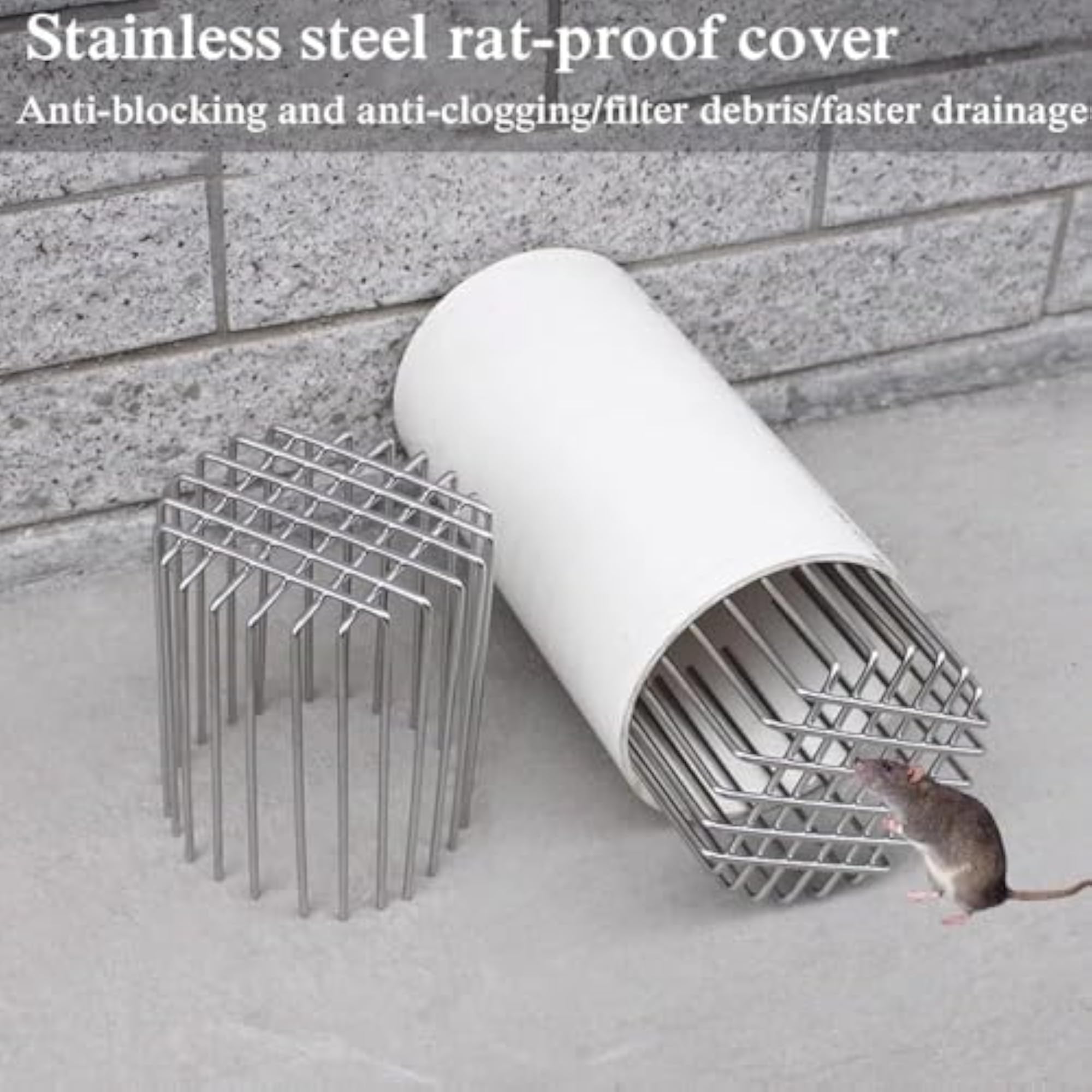 Rust-Resistant Metal Wire Grid Drain Outlet Stopper, Flexible Guard