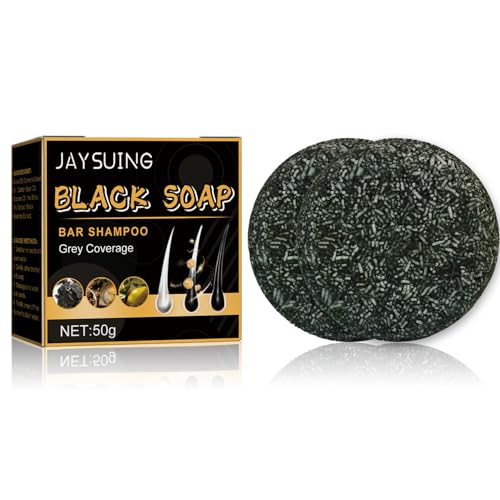 Gray Hair Reverse Bar Shampoos, 2 Pcs Hair Darkening Shampoo Bar, Grey Reducing Shampoo Men Women for Helps Stop Hair Loss Gray Hair Coverage, Hair Darkening, Grey Hair Removal