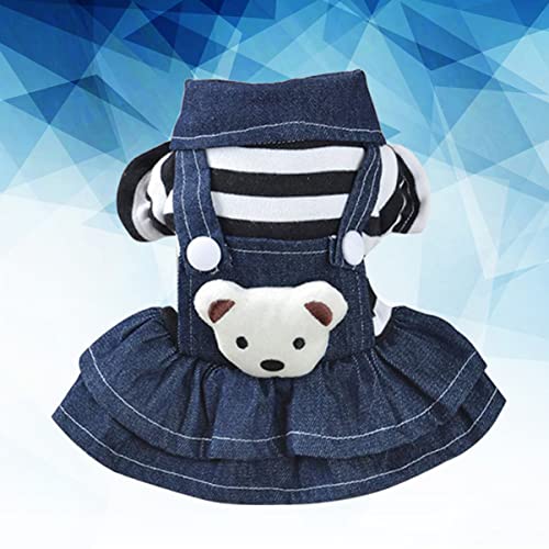 Mipcase Denim Dress Jean Dress Girl Dresses Pet Dress Lovely Dog Apparel For Small Dogs Dog Clothes Puppy Dresses For Girl Small Dogs Dog Dress Dog Girl Sweater Dress Denim Dress Jean Dress #TOP7
