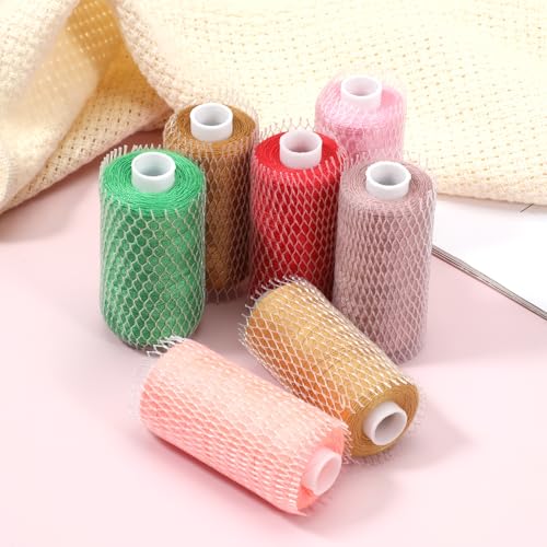 Image of 100Pcs Thread Net Spool Saver Sewing Embroidery Thread Net Mesh Spool Saver for Embroidery Sewing Quilting and Serger Threads Spools /Cones (6x1CM)