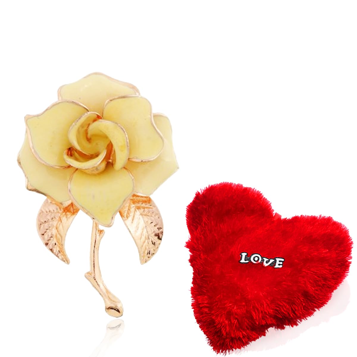 University Trendz Valentines Day Combo Set of Rose Brooch with Heart Pillow (B0CT9VD4TY) Amazon Price History, Amazon Price Tracker