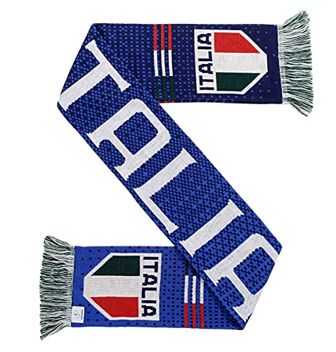 Écharpe tricot Italie Euro 2020 Champions pour supporter de la Squadra Azzurra