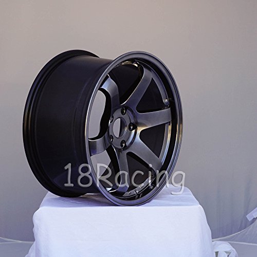 4 Pcs Rota Grid 18X9.5 Pcd: 5X108 Offset:38 Hb:73 Hyperblack #TOP3