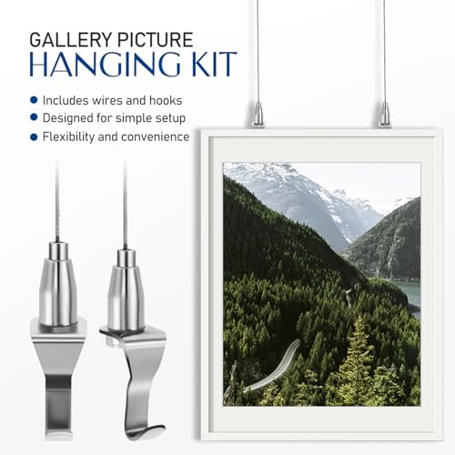 Image of Generic Picture Hanger Set 8 Pieces Wall Hooks Picture Hanging Hardware Exhibition Hooks