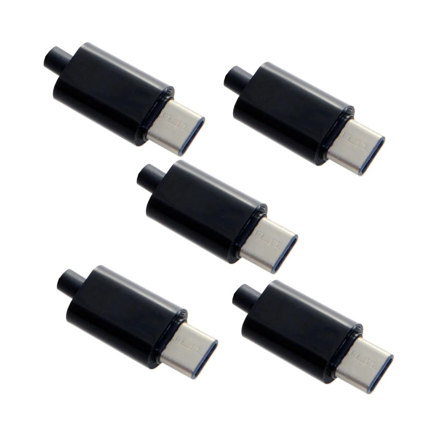 CentIoT - Type C 24Pin USB 3.1 USB-C Male Connector - with Plastic Cover - DIY Kit (Black 5PCS)-picture-26