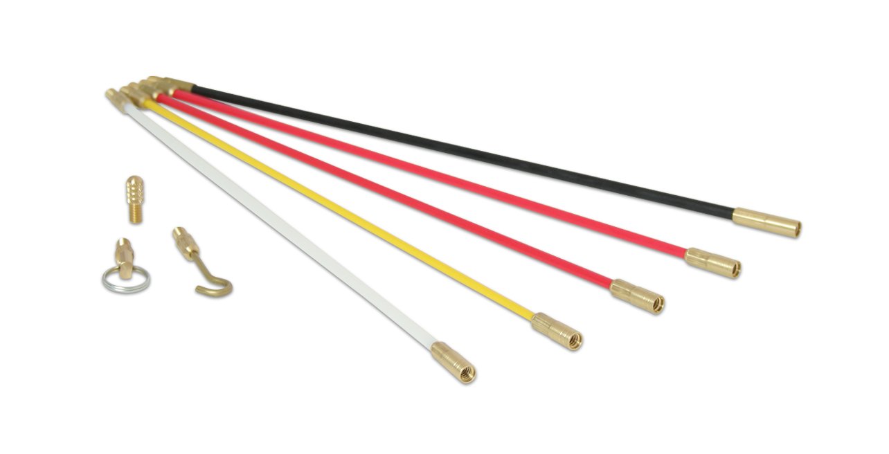 KLEIN TOOLSSuper Rod Crtb Toolbox Set Includes 1.3m 4.2ft Cable Installation Kit with 3 Cable Handling Attachments