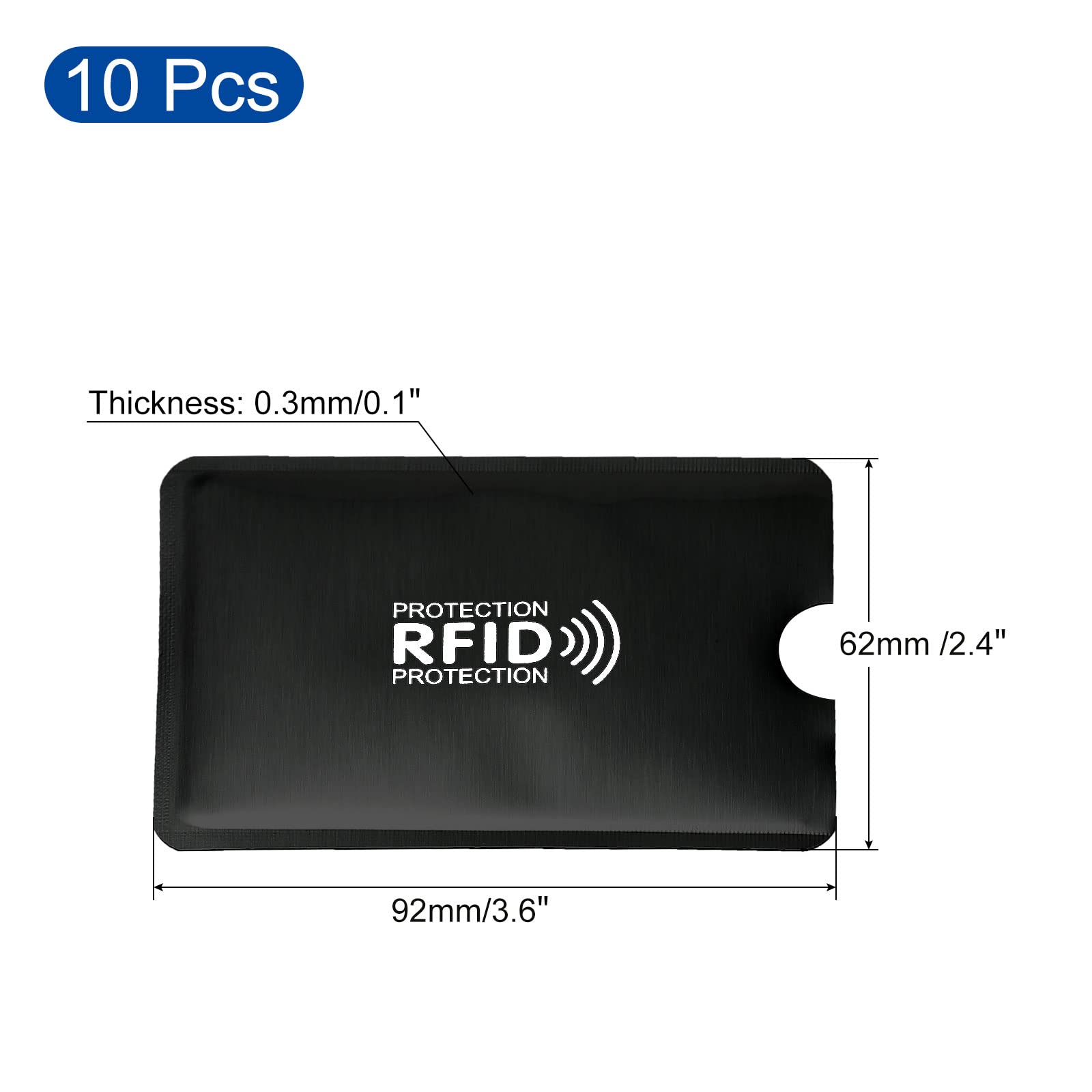 Amazon.com: PATIKIL RFID Blocking Credit Card Sleeves, 10 Pack Contactless  Protector Holder for NFC Purse, Black : Clothing, Shoes & Jewelry