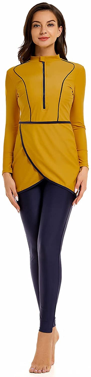 BlueSnow Costume da Bagno Musulmano per Donna a Copertura Totale Costumi da Bagno modesti Musulmani Nuoto Burkini Costume