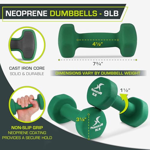 Image of ProsourceFit Neoprene Dumbbell Coated for Non-Slip Grip