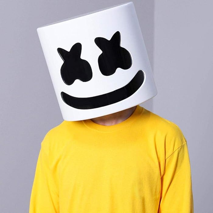 Buy popchilli Music Festival Helmets DJ Mask DIY PVC Marshmello Helmet