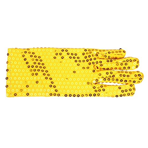 Sparkling Sequin Dance Gloves Men Women Fancy Dress Party Halloween Costume Gloves Cosplay Stage Glitter Short Gloves Punk Rock Jazz Salsa Tango Dancer Gloves - Image 3