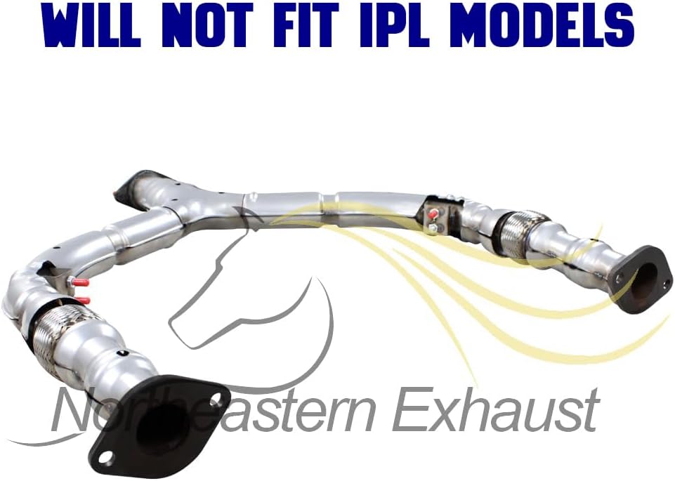 Exhaust Front Flex Y-Pipe Compatible for 2014-2015 Infiniti Q60 3.7L | Stainless Steel | Northeastern Exhaust | Free Gaskets Included | Direct-Fit Replacement