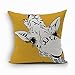 Nunubee Beaux Animaux 45x45 cm Housse de Coussin Linge de Coton Carré Taie d'oreiller de Décoration de la Maison Voiture Lit Canapé, Zèbre