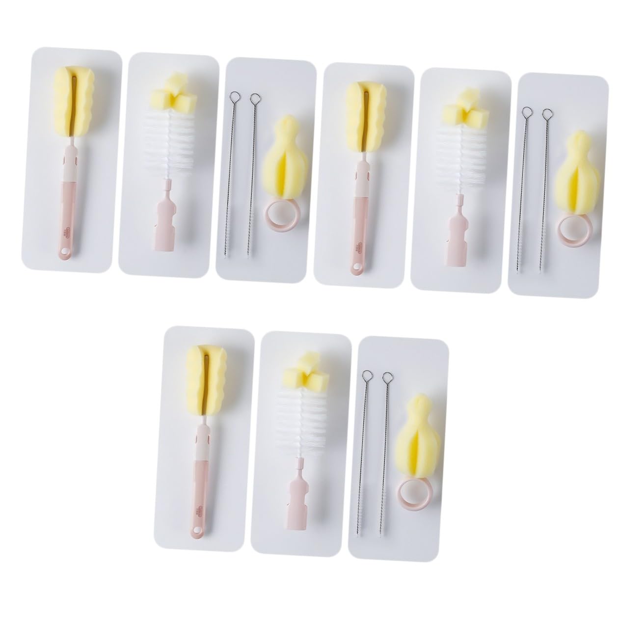 FRCOLOR 3 Set Di Spazzole Per La Pulizia Delle Bottiglie Spazzole Per Bottiglie D'Acqua Spazzole Con Manico Kit Per La Pulizia Trasparente Spazzole Per Bottiglie Spazzole Per La