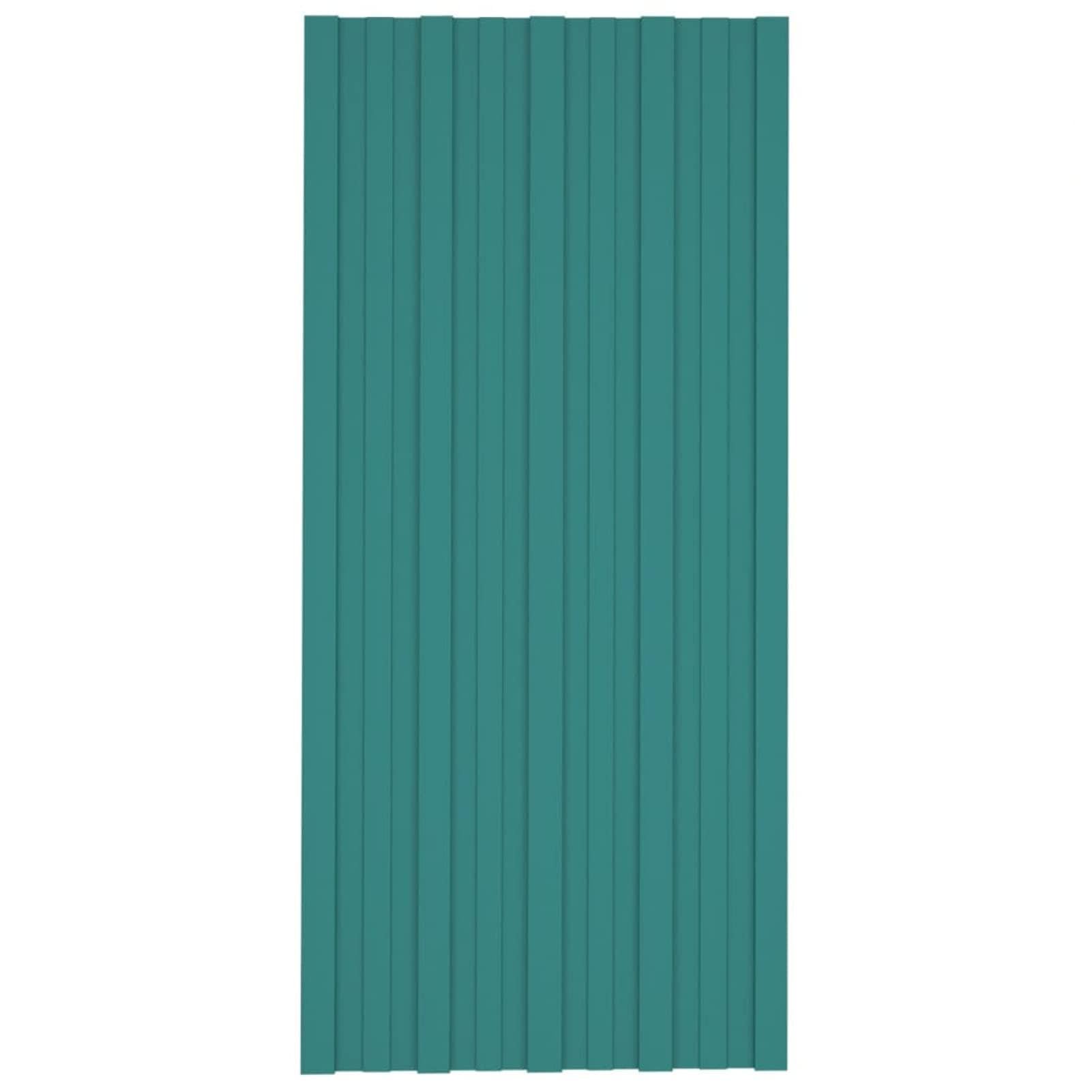 Gecheer Pannelli da Tetto 36 pz in Acciaio Zincato Verde 100x45 cm,Lamiera profilata,Lamiera ondulata zincata,Lamiera ondulata per Tetto,Lamiera trapezoidale,P317212