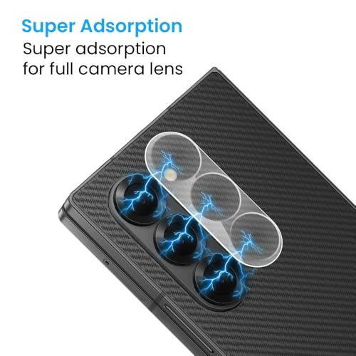 Image of FIRST MART Camera Lens Protector for Samsung Galaxy Z Fold 6 | 9H Tempered Glass, HD Clear, Scratch Resistant, Anti-Fingerprint, Case-Friendly | Crystal Clear, Pack of 1
