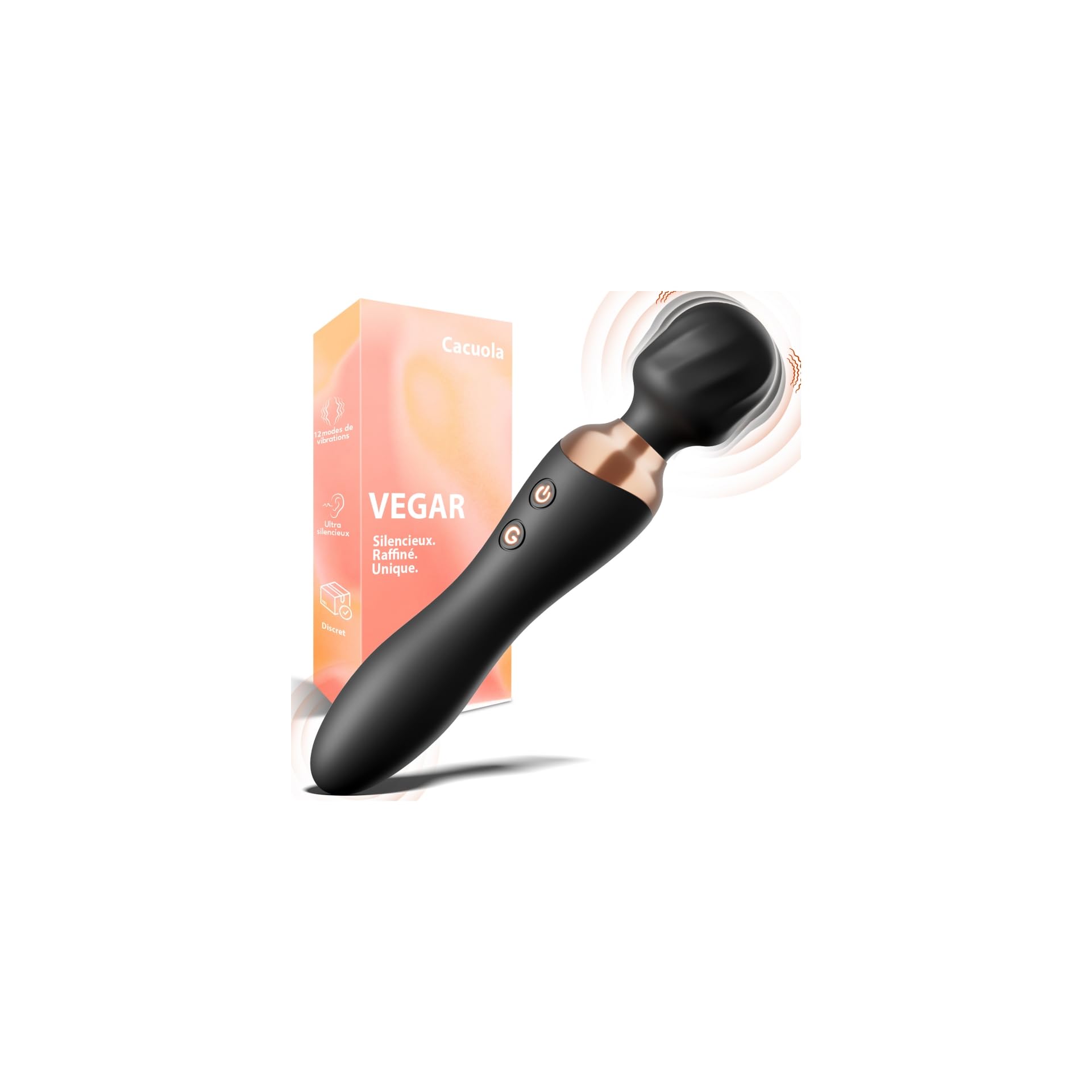 Vibromasseurs Feminin Vibrant à Double Embout Sex Toys, 12 Modes & Tête Flexible Vibromasseur Sextoyse Couple Plaisir, Sextoyse Femme Clitoridienne Gode Vibro-masseur Sextoy, Silencieux Vibrators
