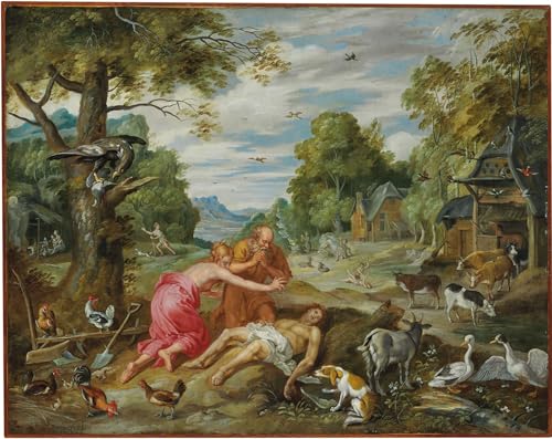 Tableaux sur Toile la Mort d'Abel Jan Brueghel : Poster déco murale salon et chambre 60x90