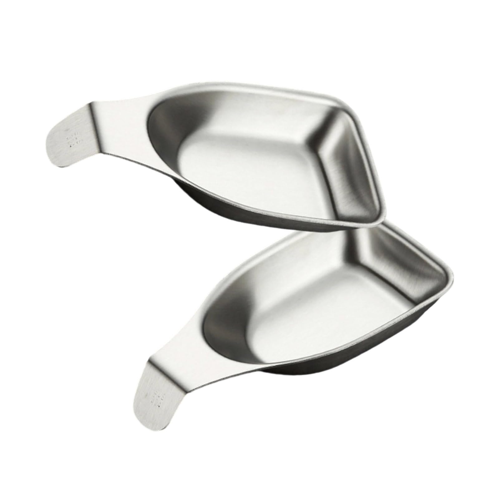 Elnwnnkc Sand Light 2 Pack Miniature Sauce Dishes, Stainless Steel Rustproof Appetizer Plates For Family Meals, Outdoor Dining, Bbq Nonslip Sauce Dipping Dishes