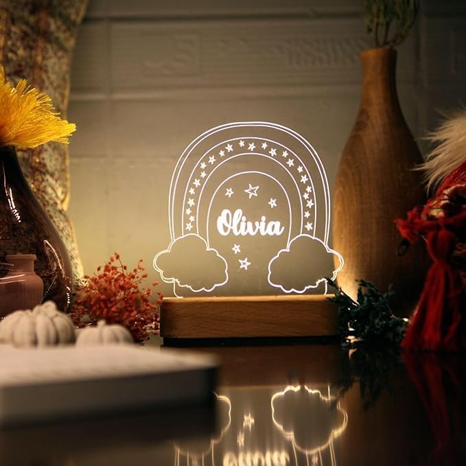 Lámpara de noche personalizada para niños con nombre miniatura 2