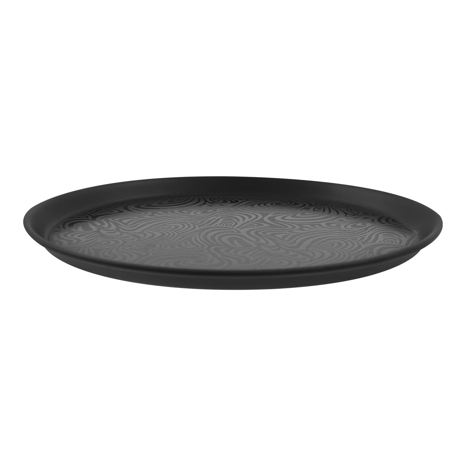 Juego de 8 bandejas redondas de 35 cm de diámetro, bandeja decorativa antideslizante para restaurante, bar, catering.
