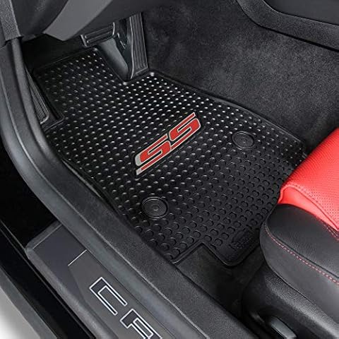 Lloyd Mats Heavy Duty Signature Rubber All Weather Floor Mats for Chevy Camaro 2016-2024 (Black, 2PC - Camaro SS) Cover