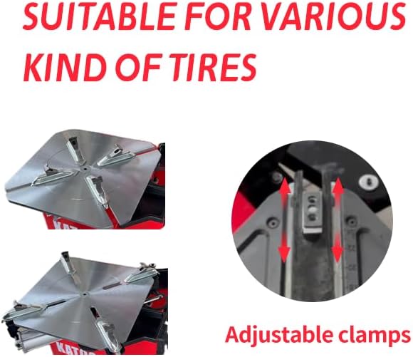 KATOOL KT-T850 Tire Changer adjustable clamps
