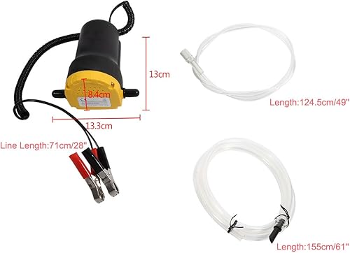 Miniatura 3 de Extractor de bomba de cambio de aceite, DC 12 V 60 W Extractor de fluidos Motor Bomba de transferencia de aceite Cambiador rápido de aceite para