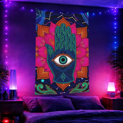 SVEFDOC Minimalist Wall Hanging Blacklight Tapestry Mattress
