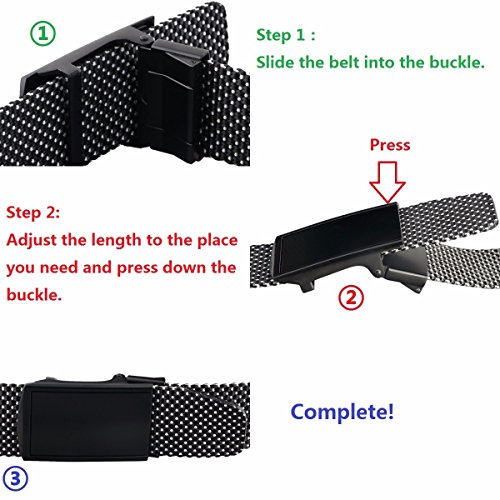 moonsix Nylon Web Belts for Men,Solid Color Casual Military Style Belt4
