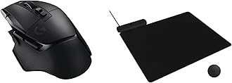 Logitech G502 X Lightspeed Wireless Gaming Mouse + Powerplay 2 Wireless Charging Mouse Pad Bundle - Black