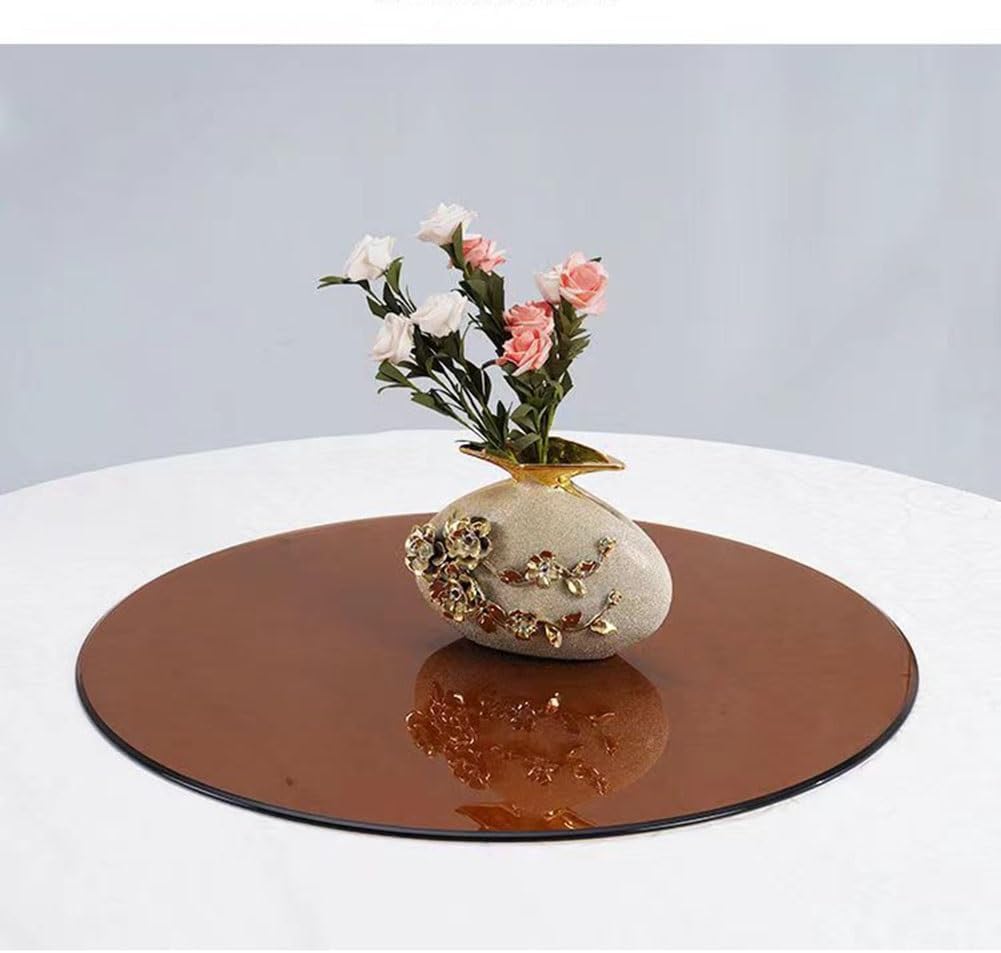 Round Tempered Glass Table Top, 8mm Thick Transparent Glass Dining Table Top, Circular Plate Glass for Patio Table, Coffee Table, End Table and Restaurant Table(100CM(40INCH))