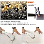 Avezano Black and Gold Glitter Backdrop for Birthday Wedding Prom Graduation Photography Background Party Glitter Gold Black Balloon Party Decorations Photoshoot Photobooth (7x5ft) - Image 5