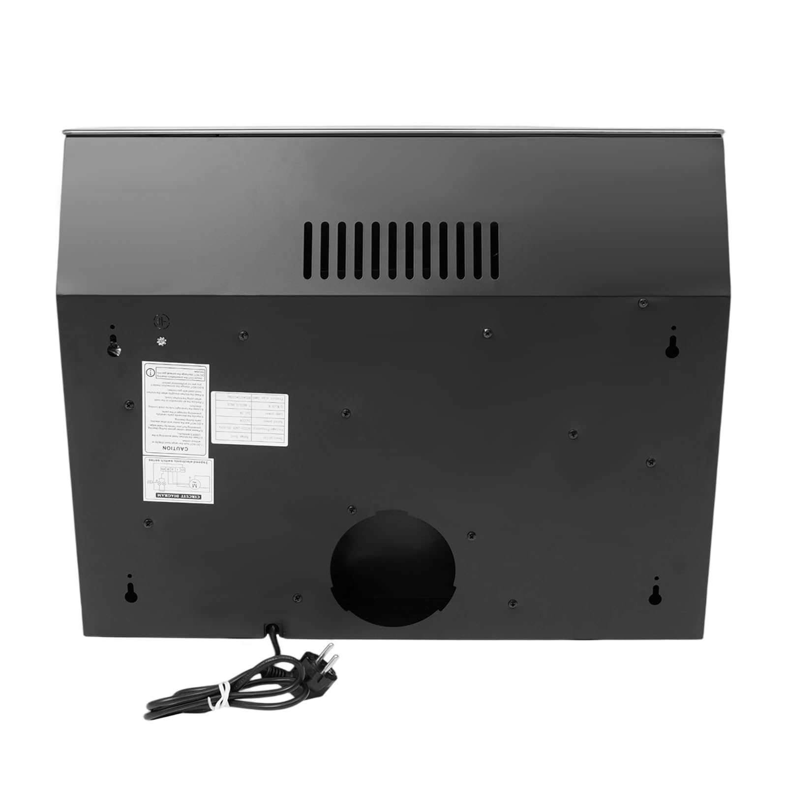 Dunstabzugshaube 60cm Unterbau Umluft Abluft 595-1215m³/h 3-Leistungsstufen Doppelmotor 2-LED-Beleuchtung Touchscreen Bewegungsmelder