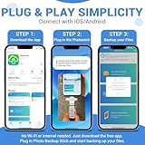 128GB Auto Photo-Backup-Stick-For All Devices Secure Photo-Stick-USB-Flash-Drive Photo & Video Backup Device Photo-Saver-Stick-iPhone-Backup-Flash-Drive Android-Photo-Backup-Storage Photo-Finder-Stick - Image 6