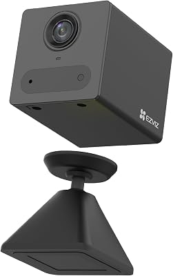 EZVIZ Camara Vigilancia WiFi Interior sin Cables, 1080P Cámara Batería 2000 mAh, Detección de Movimiento Humano PIR, Visión Nocturna Infrarroja, Audio de 2 Vias,Soporta Tarjeta SD hasta 512GB,CB2