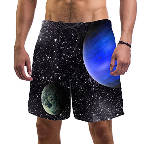 Short de bain homme avec taille élastique motif Space Planet M
