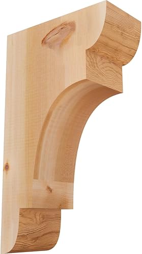 Miniatura 93 de Ekena Millwork COR04X12X12NEB00RWR 4 pulgadas de ancho x 12 pulgadas de profundidad x 12 pulgadas de alto New Brighton Rough Sawn Corbel, cedro rojo