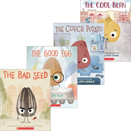 The Bad Seed, The Good Egg, The Couch Potato, and The Cool Bean (4 Book Set) by Jory John (Paperback) 2022 Paperback – January 1, 2022