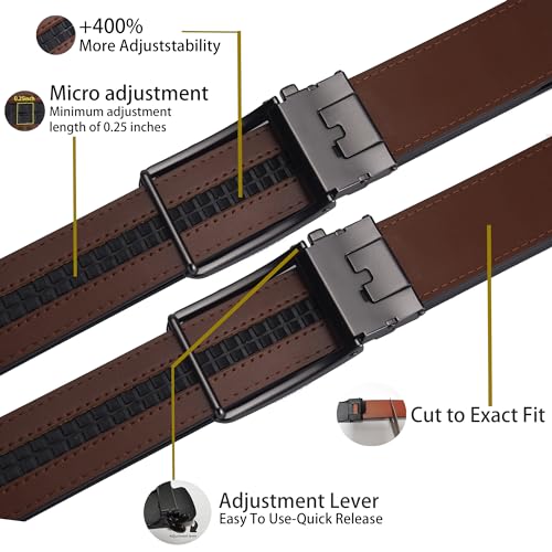 Click Belts For Men Leather,Quick Release mechanics Belt For jeans Casual & Work4