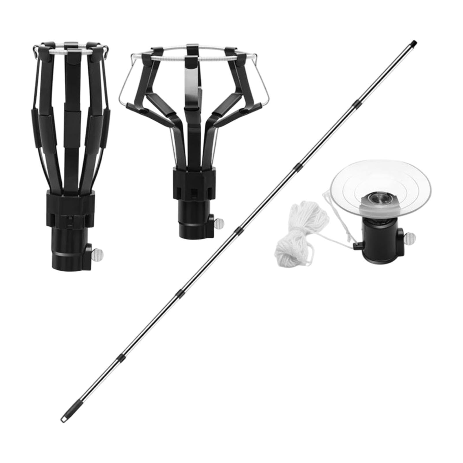 LOVIVER Light Bulb Changer for High Ceilings, Light Bulb Removal Tool Compatible Versatile with Suction Cup for Hotel Office, 220cm Pole