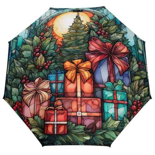 Parapluie de Noël compact et résistant au vent | UFunhome pliant