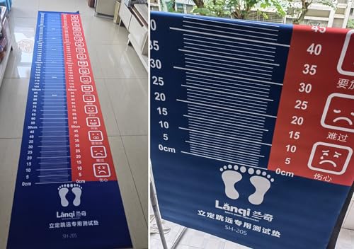 SAYOBO 11.5 X 3 Ft Jumping Rope Equipment Mats, Standing Non-Slip Long Jump Training Test Mat, Multifunctional Flooring Fitness Trainer Tester Scale