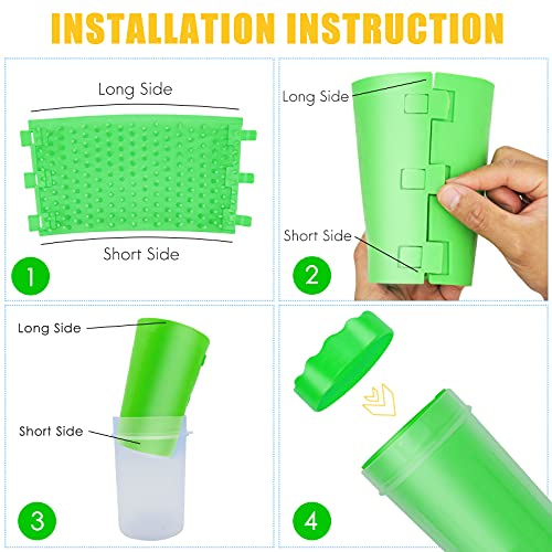 KOOLPUG Dog Paw Cleaner, Paw Cleaner Cup with Dog Poo Bags Leash Dispenser, Dog Paw Washer, Pet Paw Cleaner with Waste Bags, Pet Cleaner, Perfect for Removing Dirts After Daily Walk (Large, Green) - Image 6