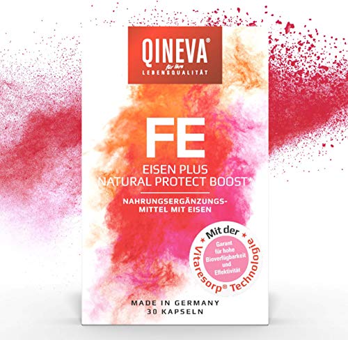 ® FE PLUS Eisen-Kapseln bei erhöhten Eisenbedarf | Superba Krillöl Kapseln mit Kieselsäure - 20mg Eisen, Patentierte Technologie