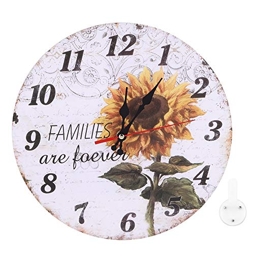 Belissy 30cm Beau modèle de Tournesol Horloge Murale Bureau des ménages Coffee Shop Hanging Décoration