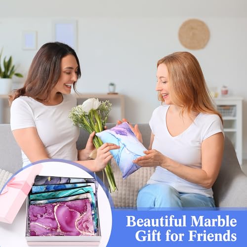 Hillban 36 Pcs Marble Makeup Bags Marble Gifts Cosmetic Bags for Women Travel Toiletry Pouch with Zipper Portable Organizer Pouch for Cosmetics Makeup Brushes, 12 Styles3