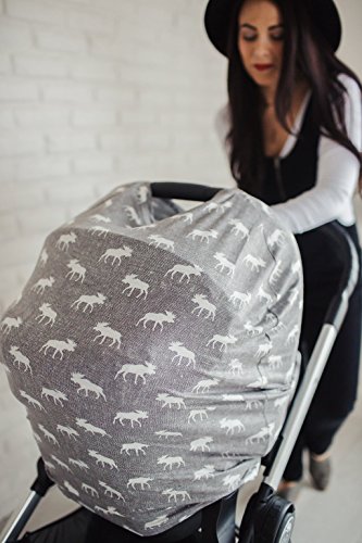 Image of Copper Pearl Nursing Cover for Breastfeeding - Multi-Use Baby Car Seat Cover, Stroller Cover & Breast Feeding Cover Up for Women, Stretchy Breathable High Quality Cover for Boy or Girl, Scout