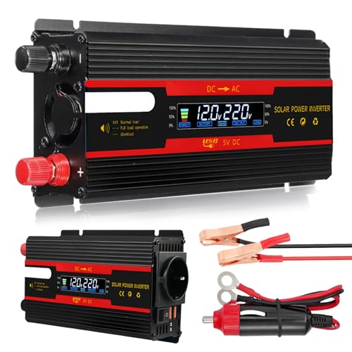 Inversor de tensión CC 12 V/24 V a CA 230 V, onda...